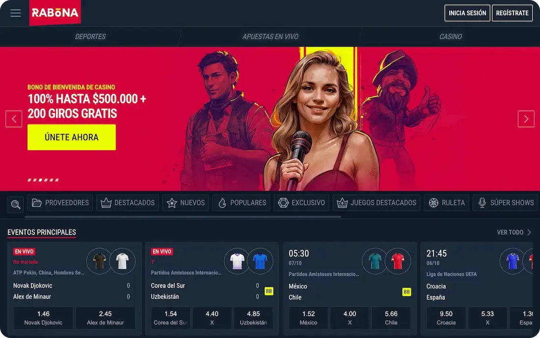 sitio web del casino rabona